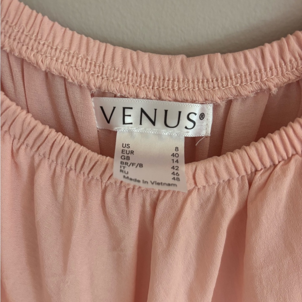 VENUS Soft Pink Maxi Dress with Ruffle Detail - Picture 4 of 6